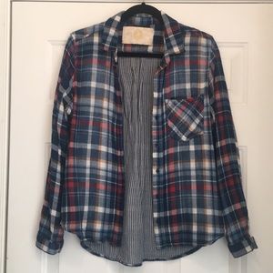 Bella Dahl red white blue flannel